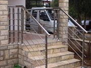 Exterior stair railing