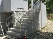 Exterior stair railing