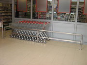 Supermarket stainless steel railings