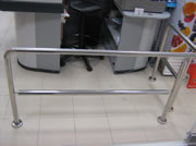 Supermarket stainless steel railings