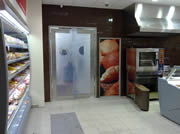 Stainless steel door with PVC foil